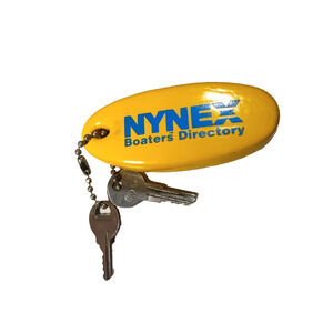 Nynex Boaters Directory Rubber Floating Keychain Yellow Collectable